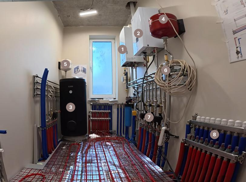 Московская обл., Дом из газоблока, 250 м², 1 этажа, Теплый пол, Радиаторы, Конвекторы, ГВС