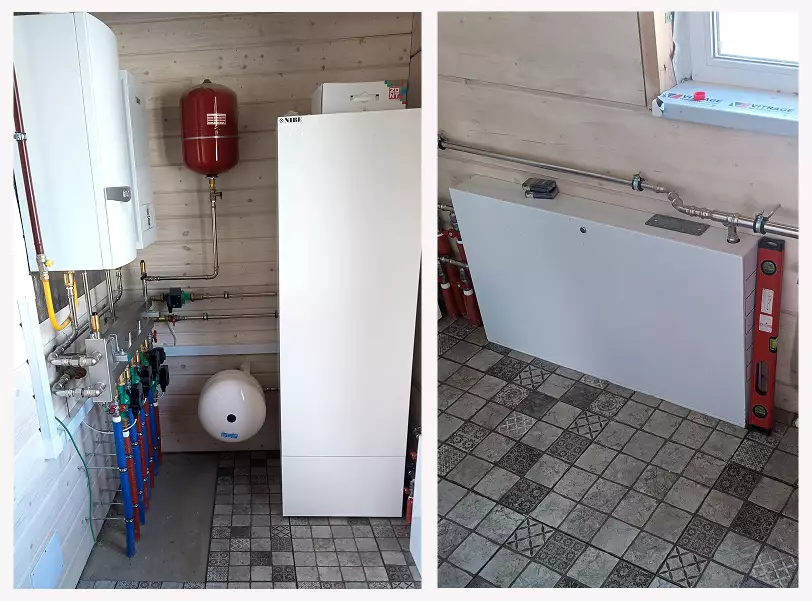 Ленинградской обл., п. Суварноярви, Дом из бруса, 240 м², Радиаторы, ГВС