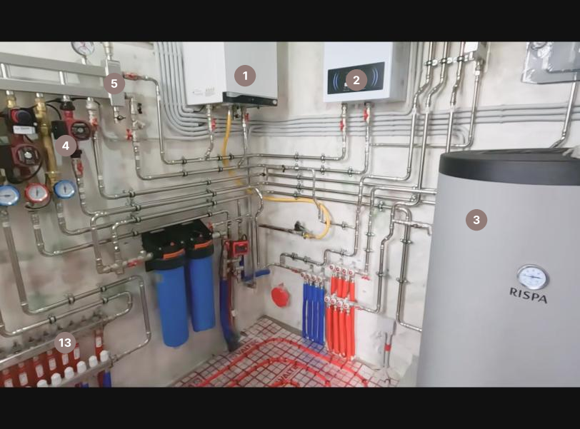 Обинск, Двухэтажный дом, 200 м², Теплый пол, Радиаторы
