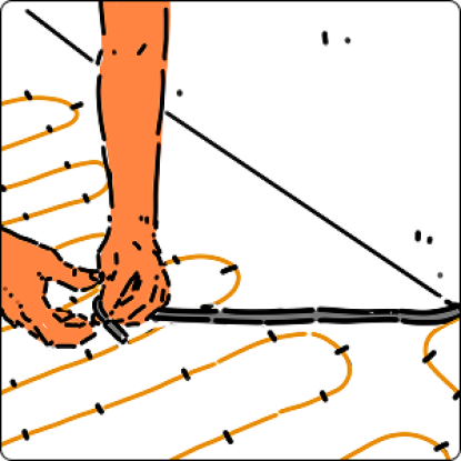 Проложить выносной датчик температуры к теплому полу Проложить выносной датчик температуры к теплому полу