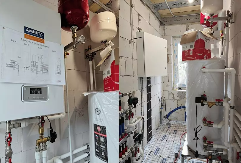 Ленинградская область, Частный дом из газоблока, 1 этаж, 100 м², Теплый пол, ГВС