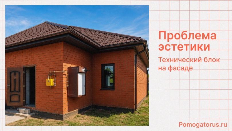 Термоблок ТГУ на фасаде дома Термоблок ТГУ на фасаде дома