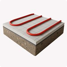 Прокладка труб теплого пола на теплоизоляционный слой