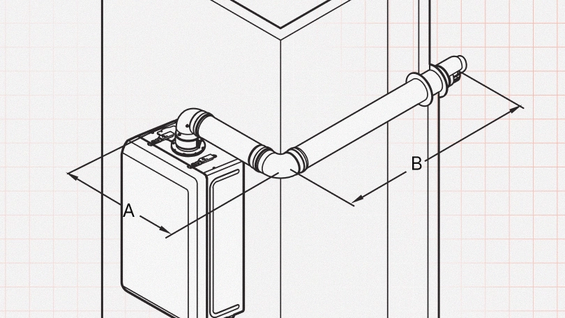 Пример трассы коаксиального дымохода