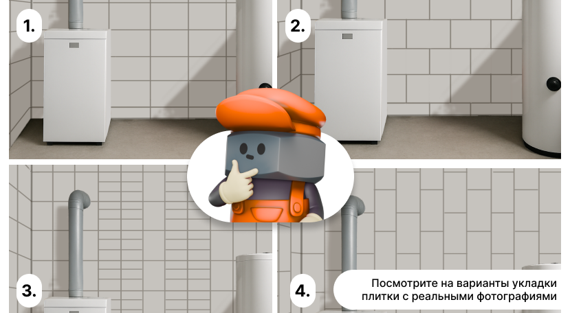 Примеры укладки из недорогой белой плитки