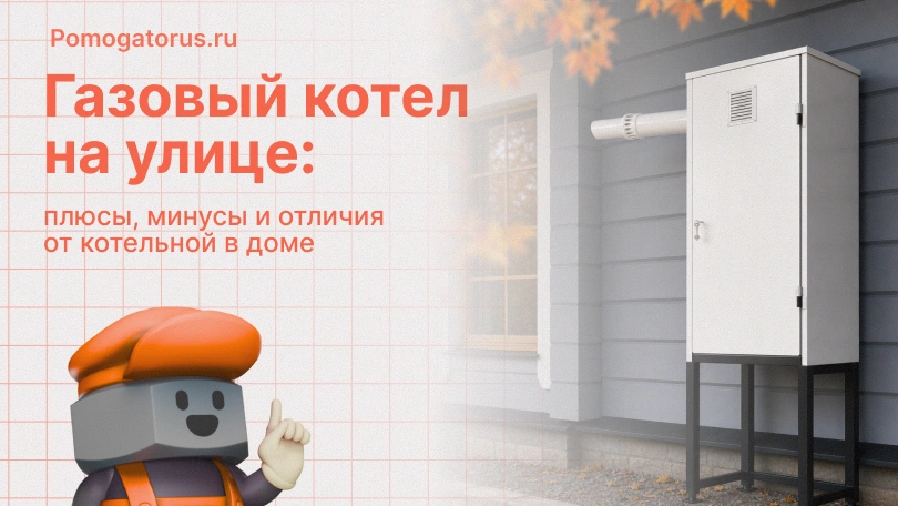 Газовый котёл на улице Газовый котёл на улице